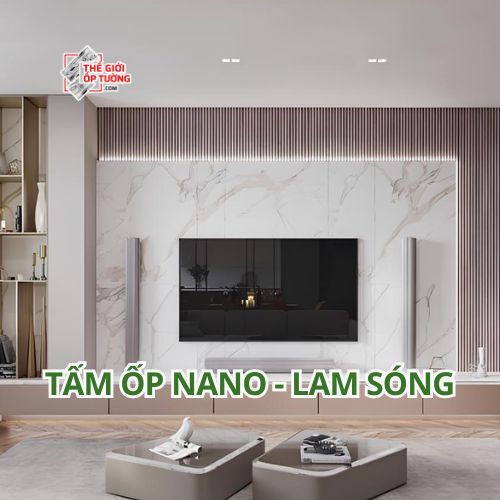 tấm ốp nano, lam sóng