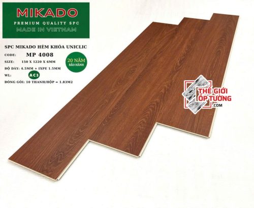 Sàn Gỗ Hèm Khóa SPC MIKADO 6mm 4008