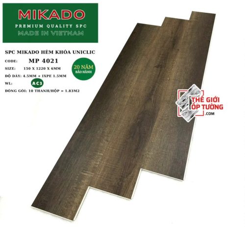 Sàn Gỗ Hèm Khóa SPC MIKADO 6mm 4021