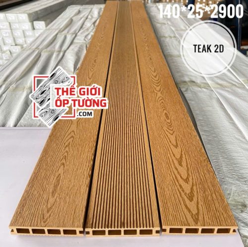 Tấm ốp gỗ nhựa composite ngoài trời - Sàn Lỗ Vuông 2D