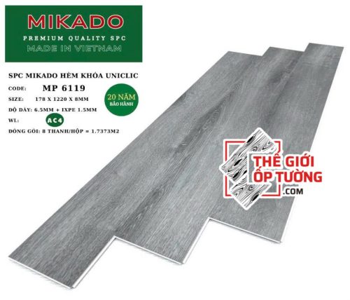 Sàn Gỗ Hèm Khóa SPC MIKADO 8mm - MP6119