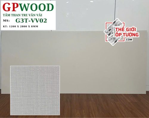 Tấm ốp tường than tre 8mm GPWood vân vải 02