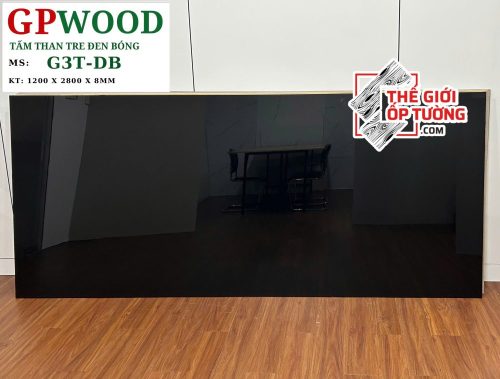 Tấm ốp tường than tre 8mm GPWood đen bóng DB