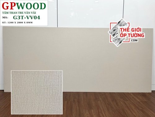 Tấm ốp tường than tre 8mm GPWood vân vải 04