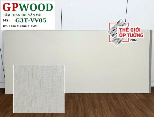 Tấm ốp tường than tre 8mm GPWood vân vải 05