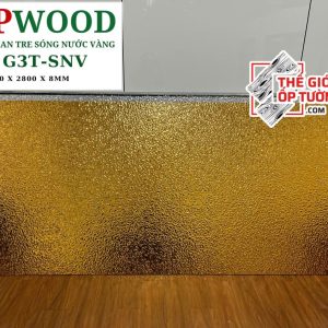 Tấm ốp tường than tre 8mm GPWood sóng nước vàng SNV