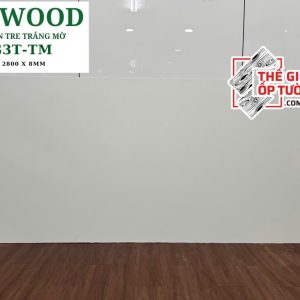 Tấm ốp tường than tre 8mm GPWood trắng mờ TM