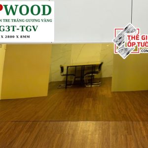 Tấm ốp tường than tre 8mm GPWood tráng gương vàng TGV