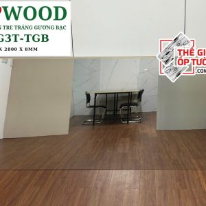 Tấm ốp tường than tre 8mm GPWood tráng gương bạc TGB