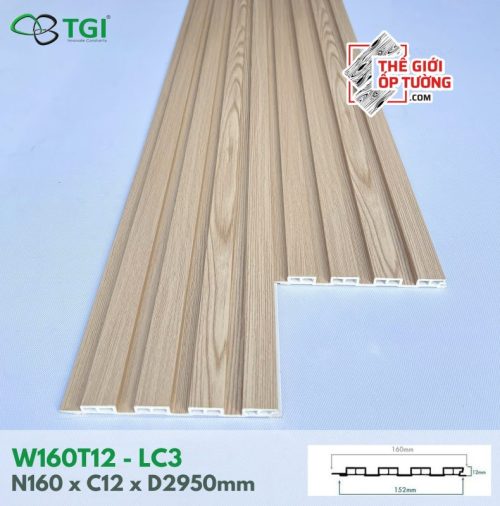 Ốp Gỗ Nhựa Nội Thất TGI - Lam 4 Sóng Thấp