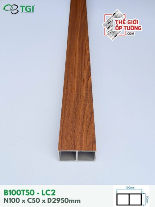 Ốp Gỗ Nhựa Nội Thất TGI - Thanh Lam Hộp 100x50