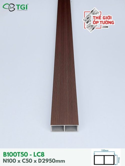 Ốp Gỗ Nhựa Nội Thất TGI - Thanh Lam Hộp 100x50