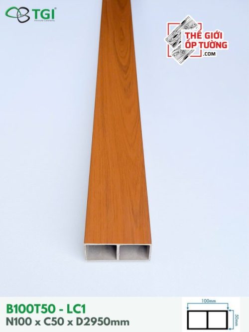 Ốp Gỗ Nhựa Nội Thất TGI - Thanh Lam Hộp 100x50