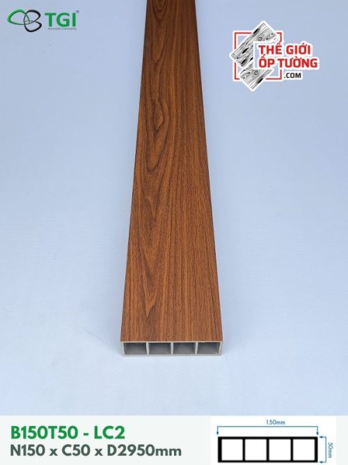 Ốp Gỗ Nhựa Nội Thất TGI - Thanh Lam Hộp 150x50