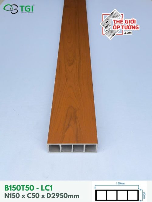 Ốp Gỗ Nhựa Nội Thất TGI - Thanh Lam Hộp 150x50