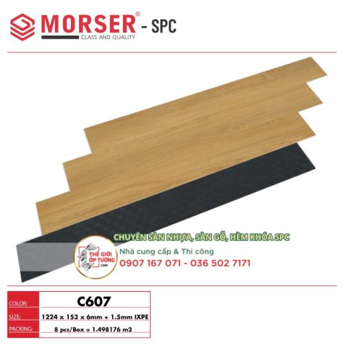 Sàn Gỗ Nhựa Hèm Khóa SPC Morser cao cấp C607