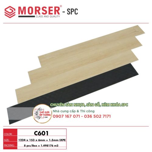 Sàn Gỗ Nhựa Hèm Khóa SPC Morser cao cấp C601