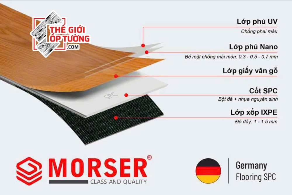 Sàn Gỗ Nhựa Hèm Khóa SPC Morser