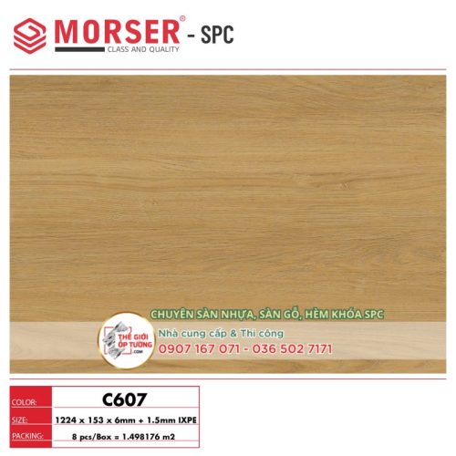 Sàn Gỗ Nhựa Hèm Khóa SPC Morser cao cấp C607