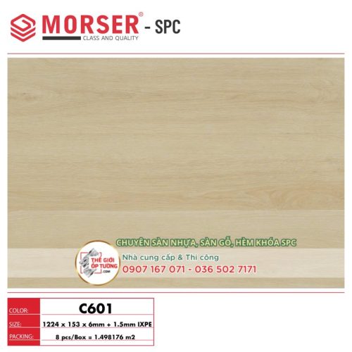 Sàn Gỗ Nhựa Hèm Khóa SPC Morser cao cấp C601