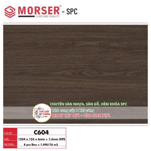 Sàn Gỗ Nhựa Hèm Khóa SPC Morser cao cấp C604