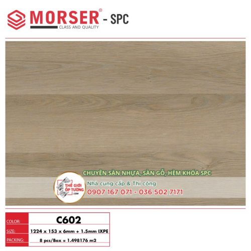 Sàn Gỗ Nhựa Hèm Khóa SPC Morser cao cấp C602