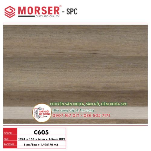 Sàn Gỗ Nhựa Hèm Khóa SPC Morser cao cấp C605
