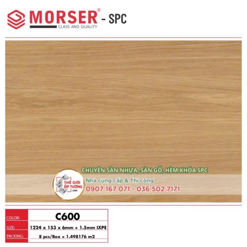 Sàn Gỗ Nhựa Hèm Khóa SPC Morser cao cấp C600