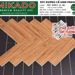 Sàn Nhựa Gỗ Xương Cá SPC 6mm Premium MIKADO - 4005