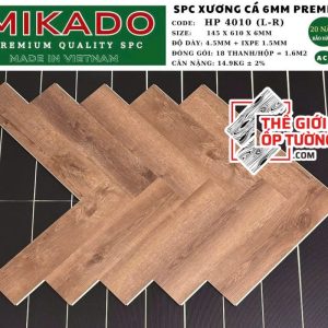 Sàn Nhựa Gỗ Xương Cá SPC 6mm Premium MIKADO - 4010