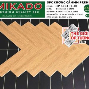 Sàn Nhựa Gỗ Xương Cá SPC 6mm Premium MIKADO - 4004