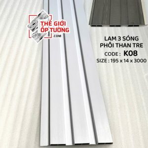 Lam Sóng Ốp Tường Phôi Than Tre Trang trí hiện đại – Chất liệu tự nhiên – Bền đẹp vượt trội Lam sóng ốp tường phôi than tre được làm từ bột than tre ép nhiệt với nhựa nguyên sinh, nổi bật với khả năng chống ẩm, chống mối mọt, ít cong vênh và bền màu theo thời gian. Thiết kế sóng nổi hiện đại, phủ vân gỗ sắc nét, tạo chiều sâu và điểm nhấn sang trọng cho tường vách.