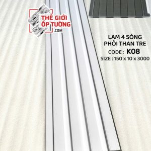 Lam sóng ốp tường phôi than tre - Lam 4 sóng