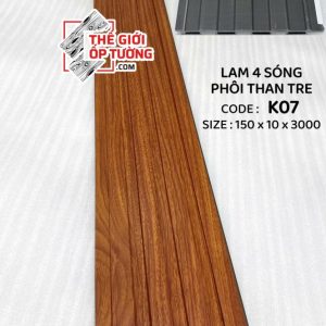 Lam sóng ốp tường phôi than tre - Lam 4 sóng