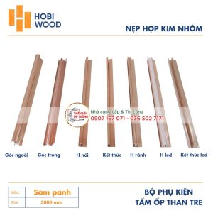 Nẹp Hợp Kim Nhôm - Phụ Kiện Tấm Ốp Tường Than Tre HOBI