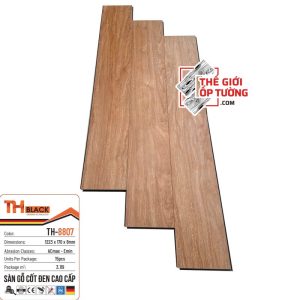 Sàn Gỗ Đức Cốt Đen 8mm Cao Cấp TH Black 8807
