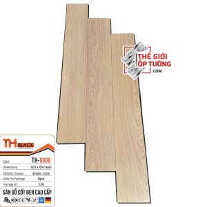 Sàn Gỗ Đức Cốt Đen 8mm Cao Cấp TH Black 8806