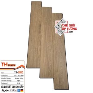 Sàn Gỗ Đức Cốt Đen 8mm Cao Cấp TH Black 8803