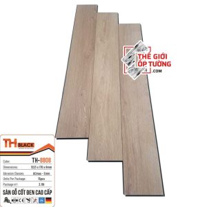 Sàn Gỗ Đức Cốt Đen 8mm Cao Cấp TH Black 8808