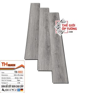 Sàn Gỗ Đức Cốt Đen 8mm Cao Cấp TH Black 8802