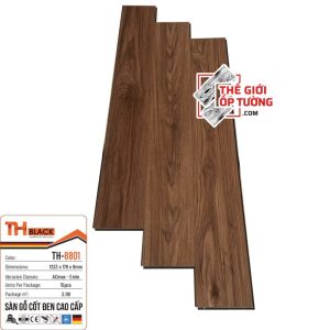 Sàn Gỗ Đức Cốt Đen 8mm Cao Cấp TH Black 8801