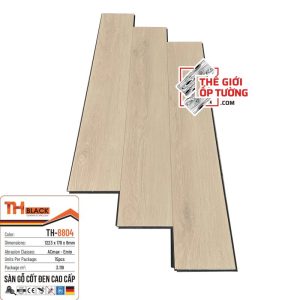 Sàn Gỗ Đức Cốt Đen 8mm Cao Cấp TH Black 8804