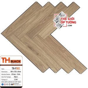 Sàn Gỗ Đức Xương Cá Cốt Đen 8mm Cao Cấp TH Black 802