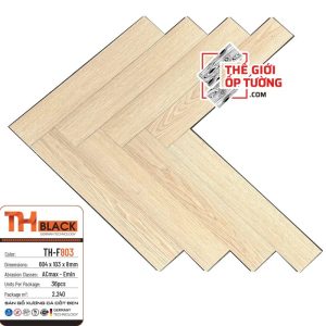 Sàn Gỗ Đức Xương Cá Cốt Đen 8mm Cao Cấp TH Black 803