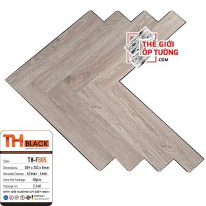 Sàn Gỗ Đức Xương Cá Cốt Đen 8mm Cao Cấp TH Black 805