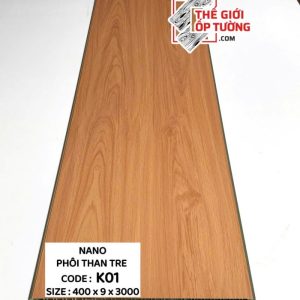 Tấm ốp tường nano phôi than tre K01