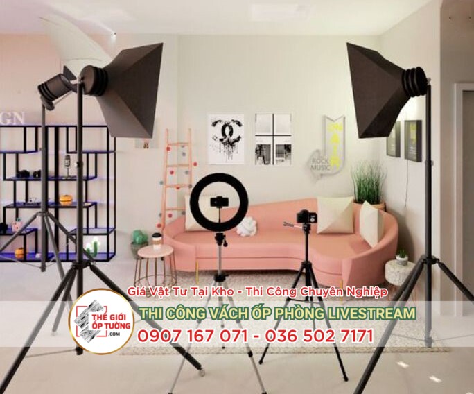 setup phòng livestream, Tấm Ốp Tường Livestream