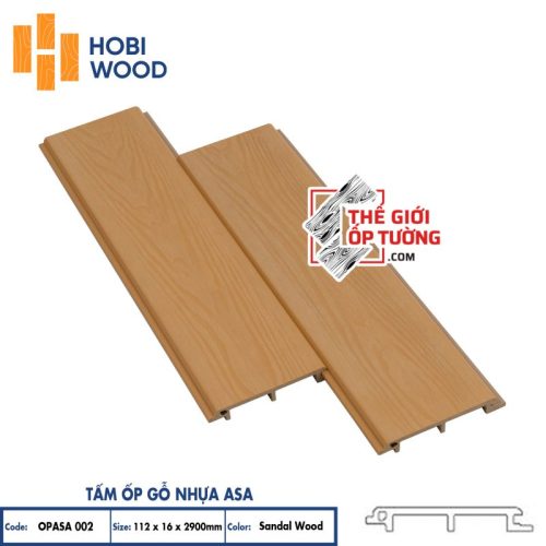 Ốp Gỗ Nhựa Composite Ngoài Trời ASA Hobi Wood