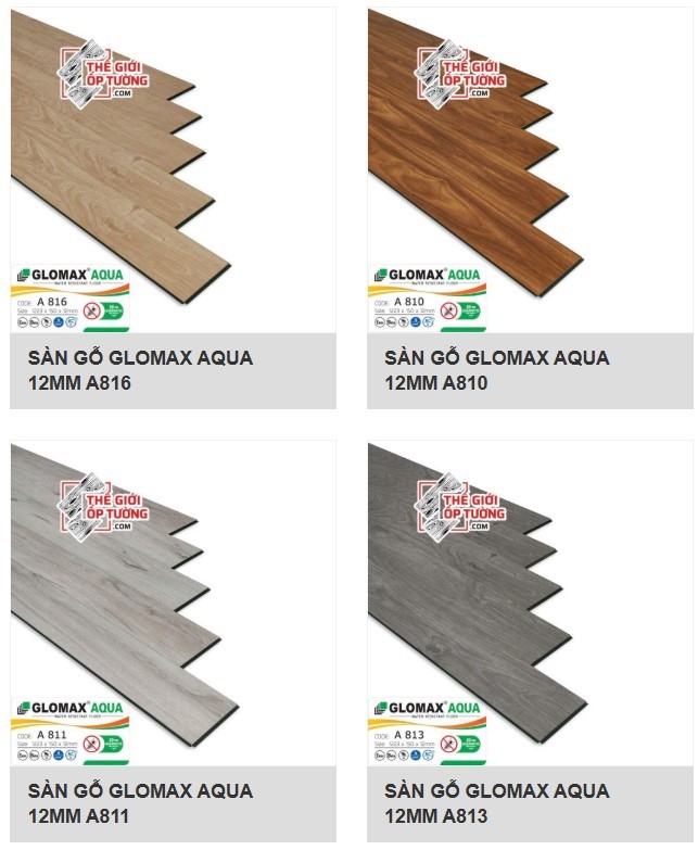 Sàn Gỗ Nhựa GLOMAX AQUA 12mmLát Sàn Chống Nước Toàn Diện, Sang Trọng Và Lâu Bền