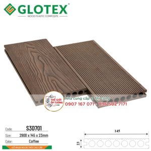 Tấm Ốp Gỗ Nhựa Ngoài Trời Composite Glotex - Ốp Lỗ Tròn